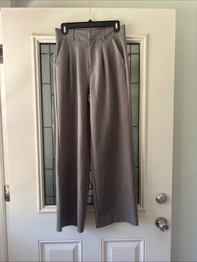 Women's Gray Wide-Leg Trousers